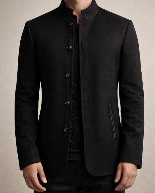 Men's Winter Coat Wool Coat Overcoat Business Daily Wear Winter Wool Thermal Warm Outdoor Outerwear Clothing Apparel Fashion Warm Ups Solid Colored Pocket Standing Collar Single Breasted | JRSEE:e90d5b64-482c-444a-8766-ea2cb4d51169