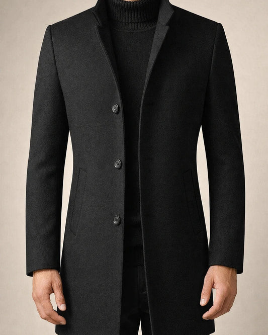 Men's Winter Coat Wool Coat Overcoat Business Daily Wear Winter Fall Wool Thermal Warm Outdoor Outerwear Clothing Apparel Fashion Warm Ups Solid Colored Pocket Standing Collar Single Breasted | JRSEE:2fc6d1e5-060c-4b59-b31b-9441895a9fb6