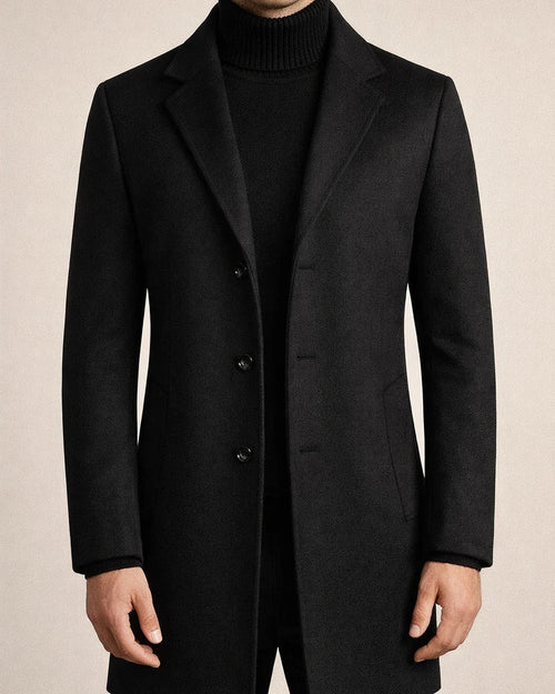 Men's Winter Coat Wool Coat Overcoat Street Business Winter Woolen Thermal Warm Outerwear Clothing Apparel Casual Solid Color Pocket Stand Collar Single Breasted | JRSEE:7f5593c9-9828-406f-a014-f786fcf62abe