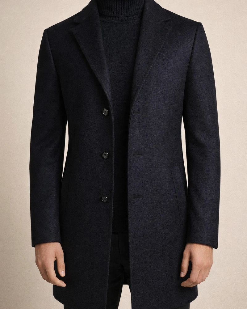 Men's Winter Coat Wool Coat Overcoat Street Business Winter Woolen Thermal Warm Outerwear Clothing Apparel Casual Solid Color Pocket Stand Collar Single Breasted | JRSEE:bcccafa4-3202-453e-bc0b-2a49b1dad542