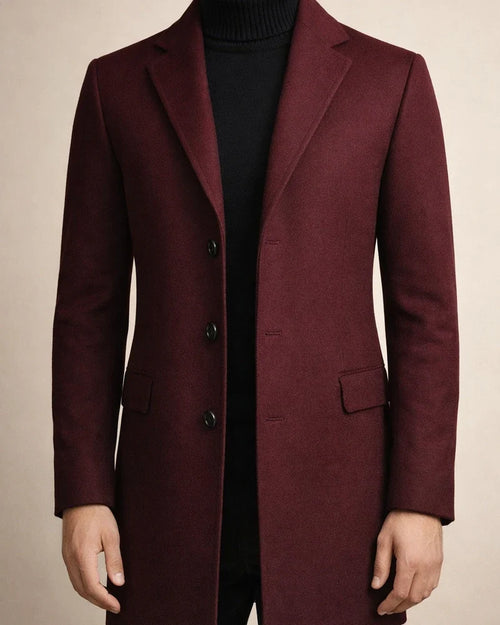 Men's Winter Coat Wool Coat Overcoat Street Business Winter Woolen Thermal Warm Outerwear Clothing Apparel Casual Solid Color Pocket Stand Collar Single Breasted | JRSEE:835b4aad-e90e-48da-a639-dee0551b7b99