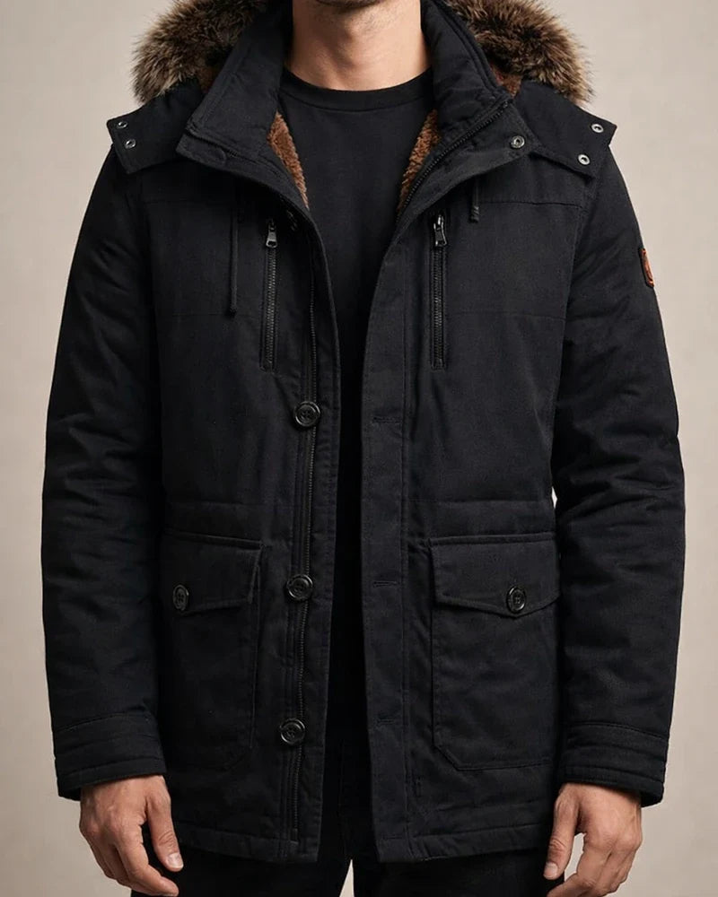 Men's Winter Jacket Winter Coat Warm Camping & Hiking Zipper Outerwear Clothing Apparel Black khaki Dark Blue | JRSEE:bce6c309-cf55-4011-be02-cf472709f892
