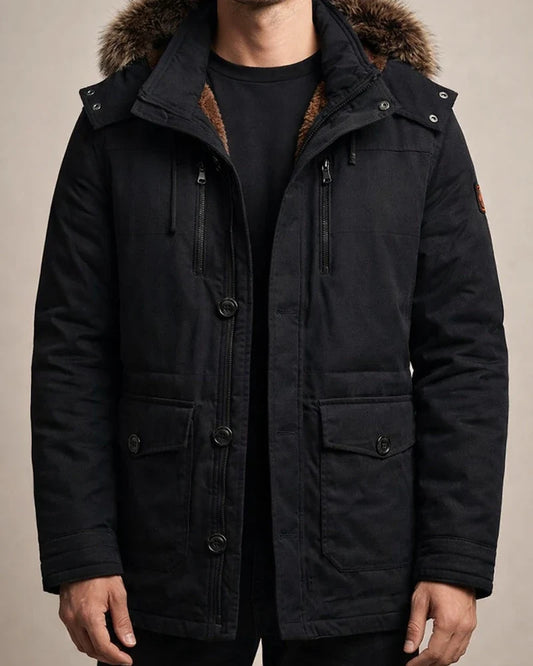 Men's Winter Jacket Winter Coat Warm Camping & Hiking Zipper Outerwear Clothing Apparel Black khaki Dark Blue | JRSEE:bce6c309-cf55-4011-be02-cf472709f892