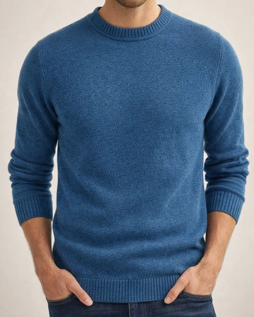Men's Wool Inner Knit Sweater Round Neck Sweater White Black Burgundy Khaki Navy Brown S-2XL | JRSEE:0386445a-0ea7-4515-a9ad-6c35a7a0546f