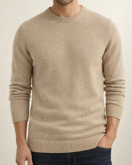 Men's Wool Inner Knit Sweater Round Neck Sweater White Black Burgundy Khaki Navy Brown S-2XL | JRSEE:a6bd401a-7b8d-4dfe-b377-00f1633bb1ec