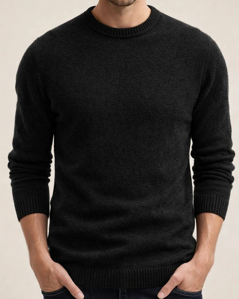 Men's Wool Inner Knit Sweater Round Neck Sweater White Black Burgundy Khaki Navy Brown S-2XL | JRSEE:0dba9c96-7741-40df-ae1b-b28ff09fad81