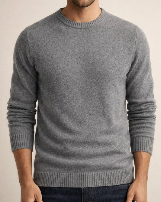 Men's Wool Inner Knit Sweater Round Neck Sweater White Black Burgundy Khaki Navy Brown S-2XL | JRSEE:4af494c2-5201-4352-bb90-afe47ad83170