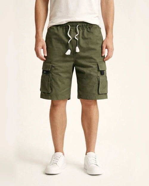 Men's Work Shorts in The Summer, Loose-fitting Large-size Cotton Five-quarter Length Casual Pants | JRSEE:bde2c021-4932-4564-8c84-02ce29f5aaf2