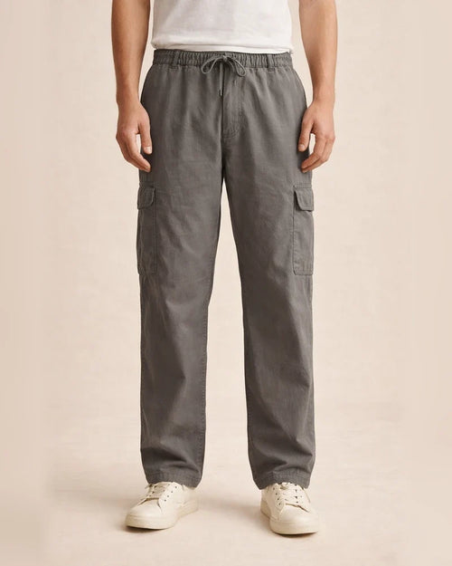 Men's Workwear Casual Long Pants Men's Washed Cotton Straight Leg Casual Pants | JRSEE:3ba74218-a028-4822-bd59-029164734218