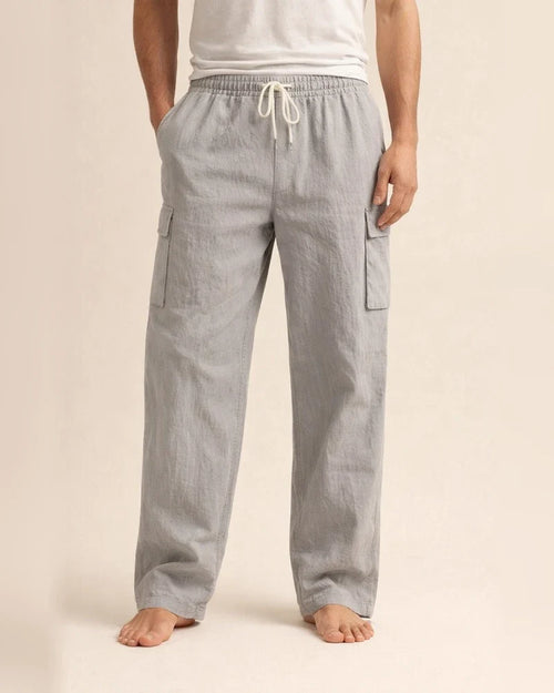 Men's Workwear Multi-Pocket Straight-Leg Linen Pants Relaxed Fit Solid Color | JRSEE:e3fa7fd2-dd57-4a91-b5e8-2f27cfd056f8