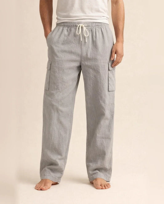 Men's Workwear Multi-Pocket Straight-Leg Linen Pants Relaxed Fit Solid Color | JRSEE:e3fa7fd2-dd57-4a91-b5e8-2f27cfd056f8