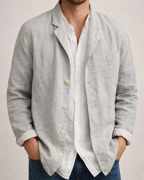 Mens Shirts Button Down Shirts Casual Shirts Summer Shirts Cotton Linen Long Sleeve Flat Collar Daily Vacation Cardigan | JRSEE:9c77d923-24ab-43b1-bdc6-8068ebf260d9