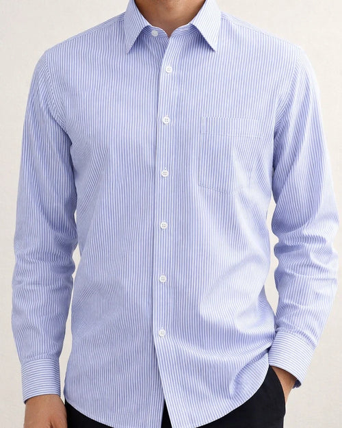 Middle-aged and Elderly Men's Long-sleeved Shirt Loose Plus Size Striped Shirt Dad Installed Middle-aged Shirt | JRSEE:0d1097fc-40d6-4180-9e24-9546768afb13