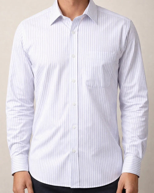 Middle-aged and Elderly Men's Long-sleeved Shirt Loose Plus Size Striped Shirt Dad Installed Middle-aged Shirt | JRSEE:916a165e-bd99-4a76-9872-94e22e8c11b7