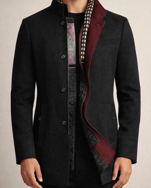 Middle-aged Men's Thickened Lapel Suit Collar Wool Tweed Coat Jacket Men's Medium-length Models | JRSEE:52b9b927-fc9f-403e-a6f9-4c7244be101a