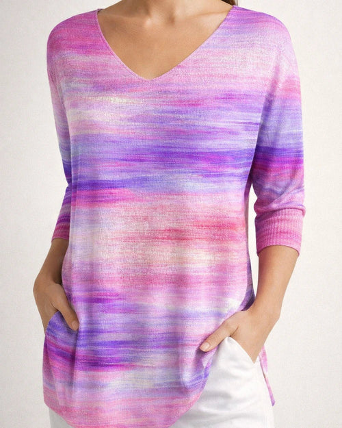 New 3D printed women's floral V-neck shirt top | JRSEE:0503460b-d37e-41e6-bed9-b1308f0b508a