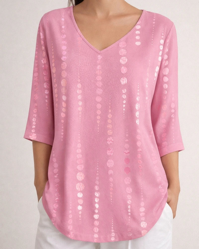 New 3D printed women's floral V-neck shirt top | JRSEE:83165585-9ef0-4fc2-b208-dd89599e09e1