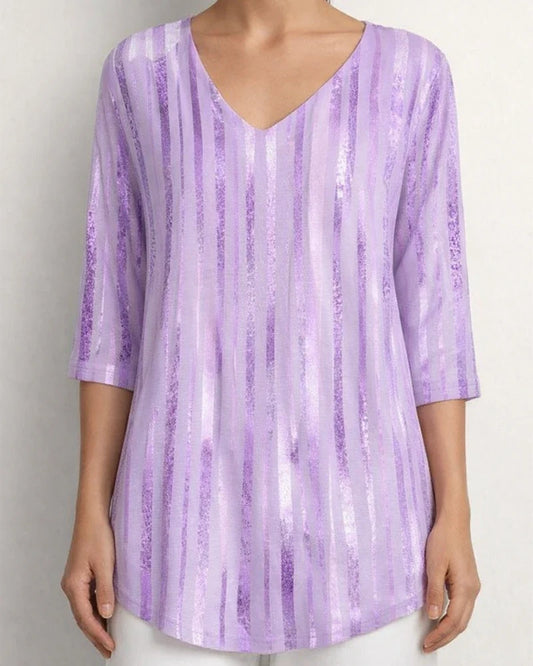 New 3D printed women's floral V-neck shirt top | JRSEE:cd4a5bcf-7dc1-457d-a7ce-372935efc0bd