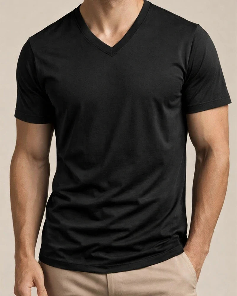 New American-Style Summer Men's Trendy V-Neck Casual Sports Short-Sleeve T-Shirt | JRSEE:c0ca7b9f-d6d5-4bba-804d-a6ef381810b4