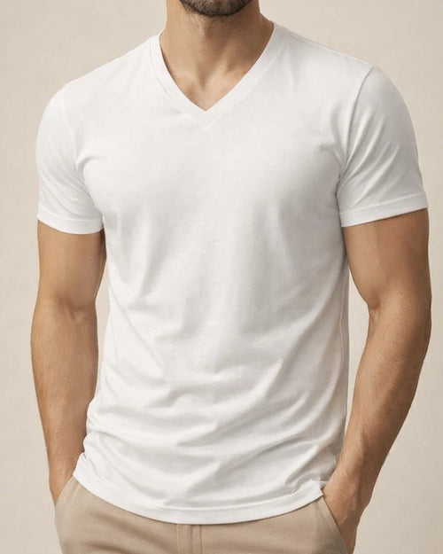 New American-Style Summer Men's Trendy V-Neck Casual Sports Short-Sleeve T-Shirt | JRSEE:e8970dd0-d1c1-467e-982b-b8eaa6e965fd