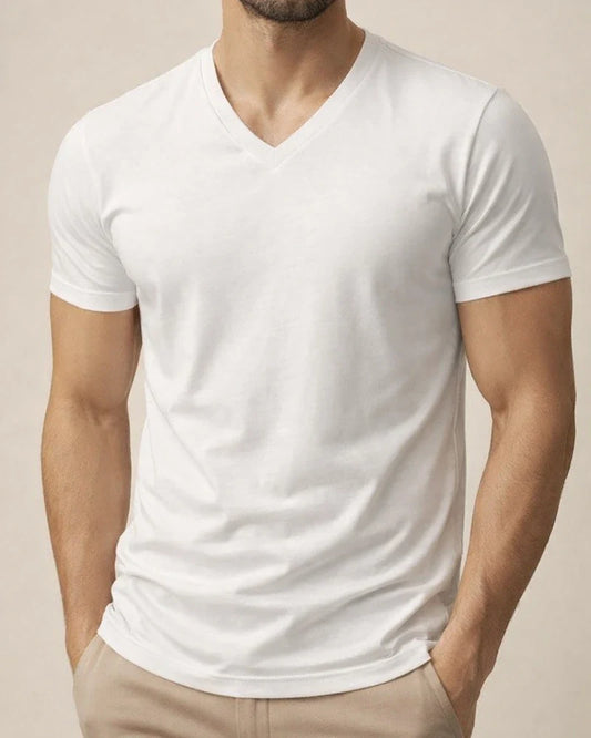 New American-Style Summer Men's Trendy V-Neck Casual Sports Short-Sleeve T-Shirt | JRSEE:e8970dd0-d1c1-467e-982b-b8eaa6e965fd