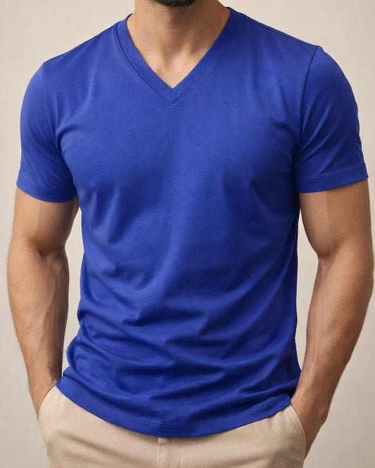 New American-Style Summer Men's Trendy V-Neck Casual Sports Short-Sleeve T-Shirt | JRSEE:382f78fc-b3a6-4a31-b6f3-38f11954b65e