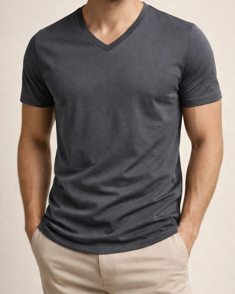 New American-Style Summer Men's Trendy V-Neck Casual Sports Short-Sleeve T-Shirt | JRSEE:5e2989f3-e204-4833-ab79-ab57eda1fb67