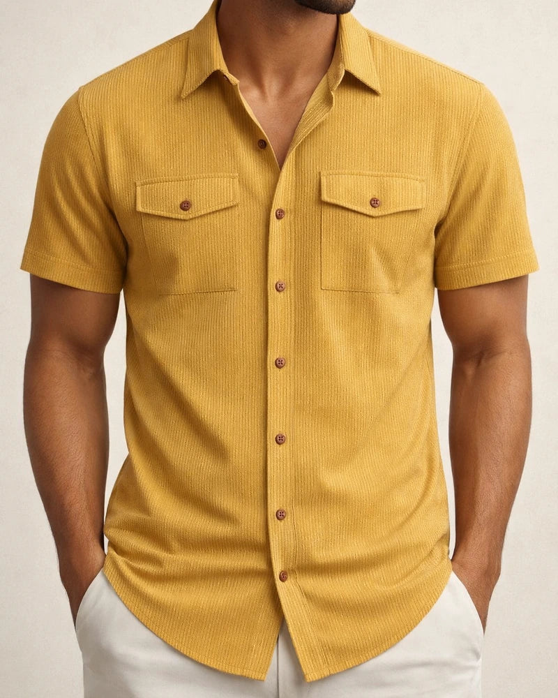 New Arrival American-Style Men's Casual Loose-Fit Corduroy Work Shirt | JRSEE:3b8ae040-d375-4943-a894-bd1b5031957b