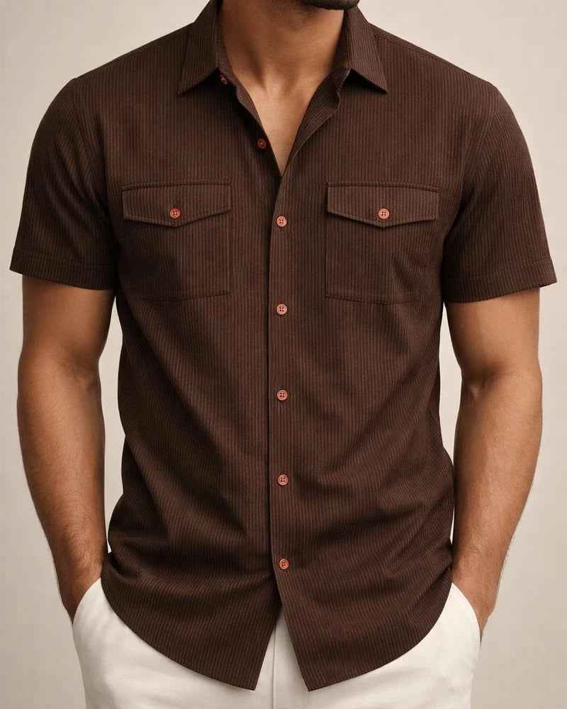 New Arrival American-Style Men's Casual Loose-Fit Corduroy Work Shirt | JRSEE:10f14f53-561f-4bf2-bbd8-dbdb263afede