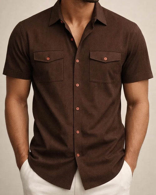 New Arrival American-Style Men's Casual Loose-Fit Corduroy Work Shirt | JRSEE:10f14f53-561f-4bf2-bbd8-dbdb263afede