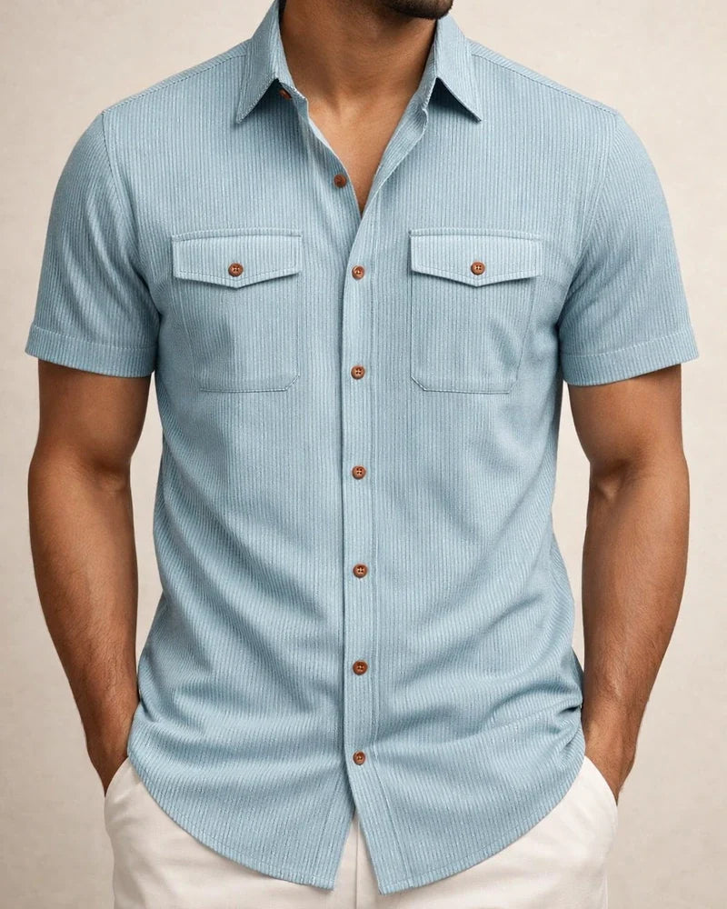 New Arrival American-Style Men's Casual Loose-Fit Corduroy Work Shirt | JRSEE:a47e8b4d-d9be-4549-99b8-a4ccd573286a