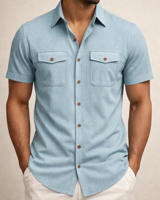 New Arrival American-Style Men's Casual Loose-Fit Corduroy Work Shirt | JRSEE:a47e8b4d-d9be-4549-99b8-a4ccd573286a