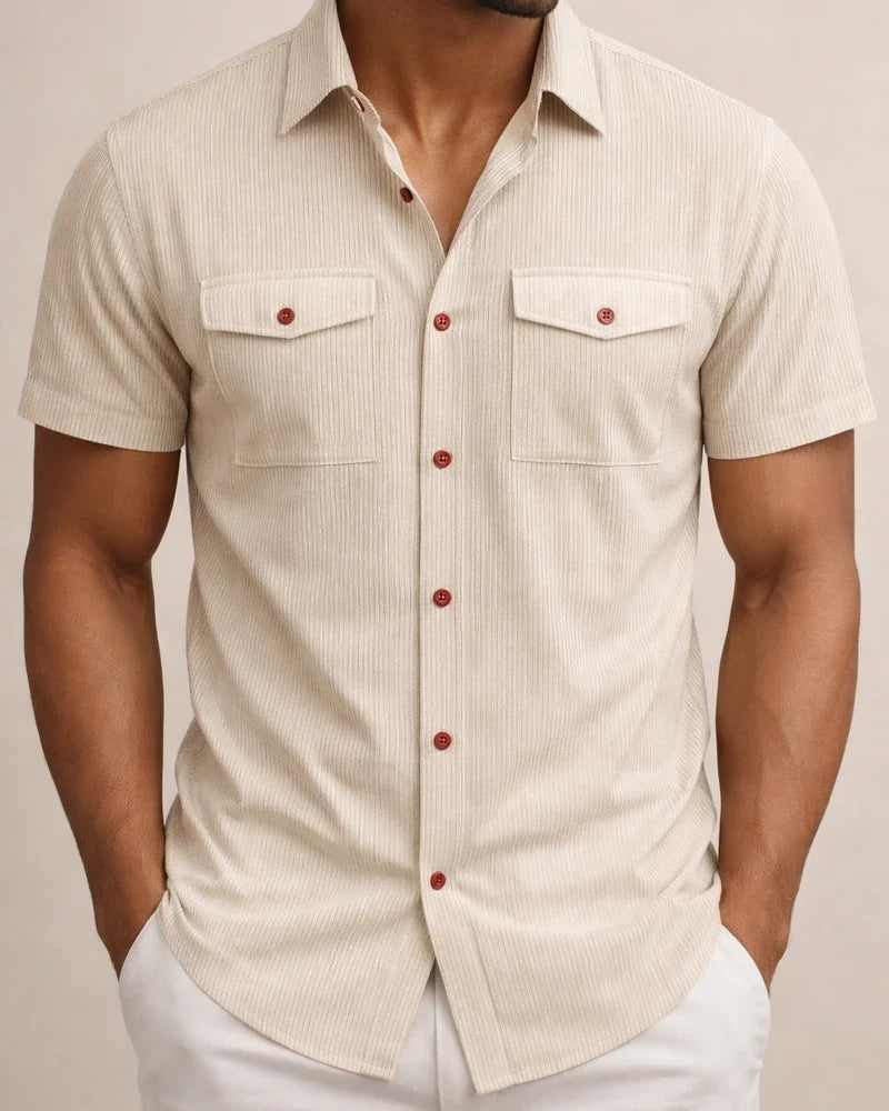 New Arrival American-Style Men's Casual Loose-Fit Corduroy Work Shirt | JRSEE:aa2e5d5a-d817-4ece-9be6-6b0b040ae2bc