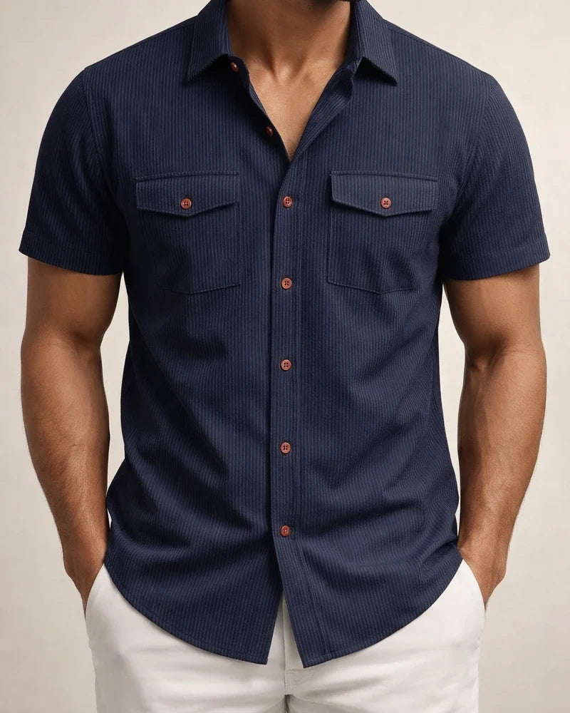 New Arrival American-Style Men's Casual Loose-Fit Corduroy Work Shirt | JRSEE:950a51da-622c-4b76-8a4d-ce08ecfb9298