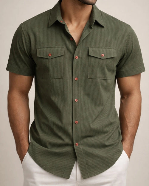 New Arrival American-Style Men's Casual Loose-Fit Corduroy Work Shirt | JRSEE:8fe7052f-ca2e-4e84-8f11-1945e2e5e7c9