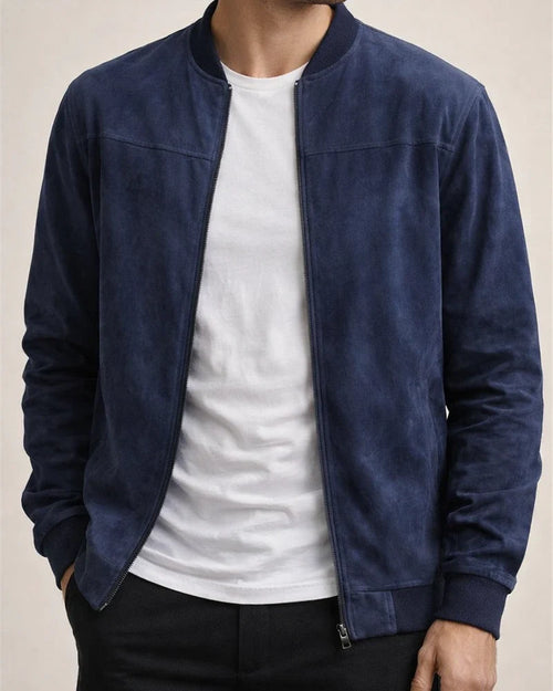 New Arrival Fall Jacket Men's Casual Suede Zipper Stand Collar Coat | JRSEE:58d3afcc-0b5e-4352-9162-1a0709f5813b