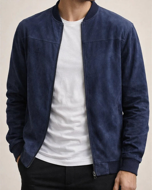 New Arrival Fall Jacket Men's Casual Suede Zipper Stand Collar Coat | JRSEE:58d3afcc-0b5e-4352-9162-1a0709f5813b