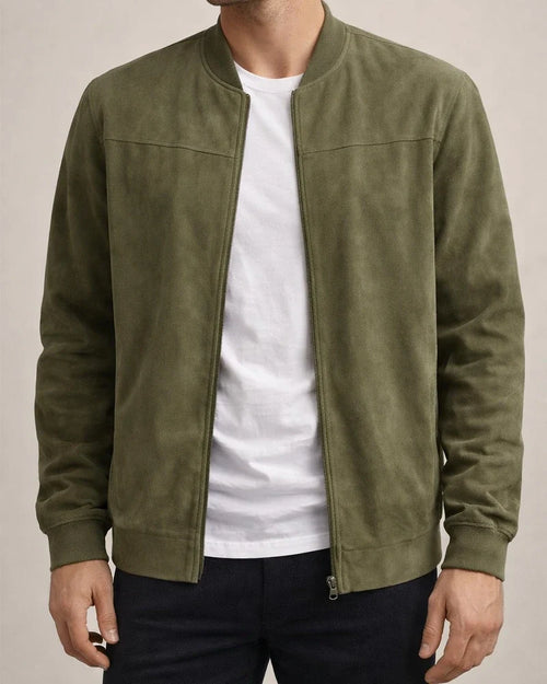 New Arrival Fall Jacket Men's Casual Suede Zipper Stand Collar Coat | JRSEE:71c85bec-57c6-4976-878e-fa3d863bdfe9