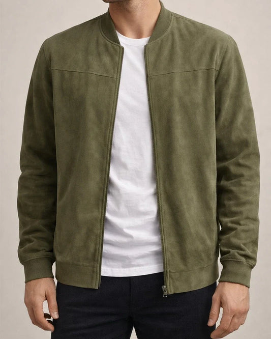 New Arrival Fall Jacket Men's Casual Suede Zipper Stand Collar Coat | JRSEE:71c85bec-57c6-4976-878e-fa3d863bdfe9