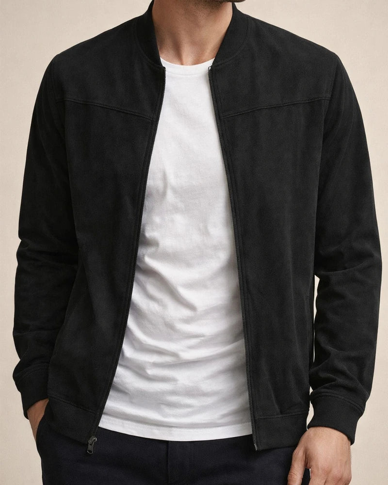 New Arrival Fall Jacket Men's Casual Suede Zipper Stand Collar Coat | JRSEE:400057b2-0e70-45e7-9514-2b438ffb4aed