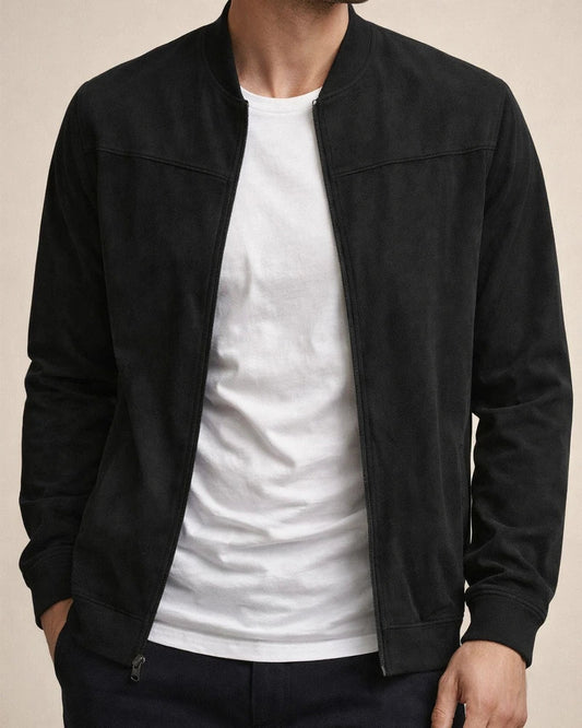 New Arrival Fall Jacket Men's Casual Suede Zipper Stand Collar Coat | JRSEE:400057b2-0e70-45e7-9514-2b438ffb4aed