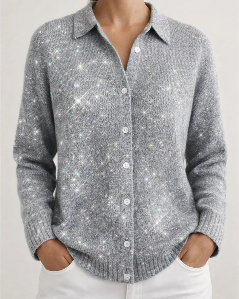 New Arrival Fall/Winter Women's Shirt Collar Cardigan Top Printed Knit 3D Print Christmas Sweater | JRSEE:bf71270b-746e-4a37-94a6-cce95925c3a0