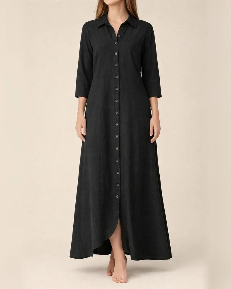 New Arrival Maxi Dress Shirt Collar Full Skirt Plus Size Casual Denim Dress | JRSEE:389200d9-f4d7-45c2-ae2b-502c090750ab