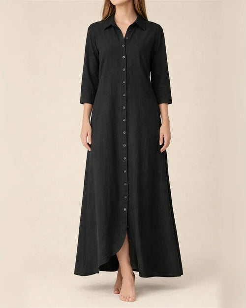 New Arrival Maxi Dress Shirt Collar Full Skirt Plus Size Casual Denim Dress | JRSEE:389200d9-f4d7-45c2-ae2b-502c090750ab