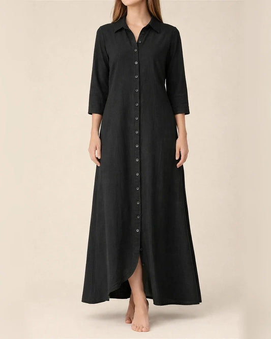 New Arrival Maxi Dress Shirt Collar Full Skirt Plus Size Casual Denim Dress | JRSEE:389200d9-f4d7-45c2-ae2b-502c090750ab