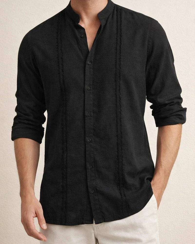 New Arrival Men's Button-Down Solid-Color Casual Stand-Collar Long-Sleeve Shirt 910 | JRSEE:9fb895e9-545f-45e8-8498-33ca52a87122