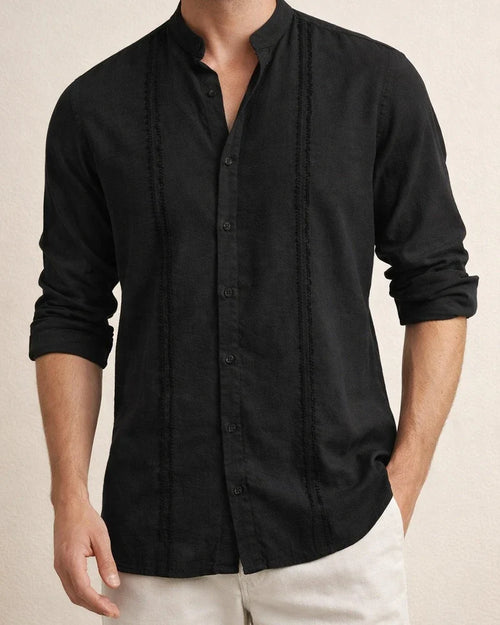 New Arrival Men's Button-Down Solid-Color Casual Stand-Collar Long-Sleeve Shirt 910 | JRSEE:9fb895e9-545f-45e8-8498-33ca52a87122