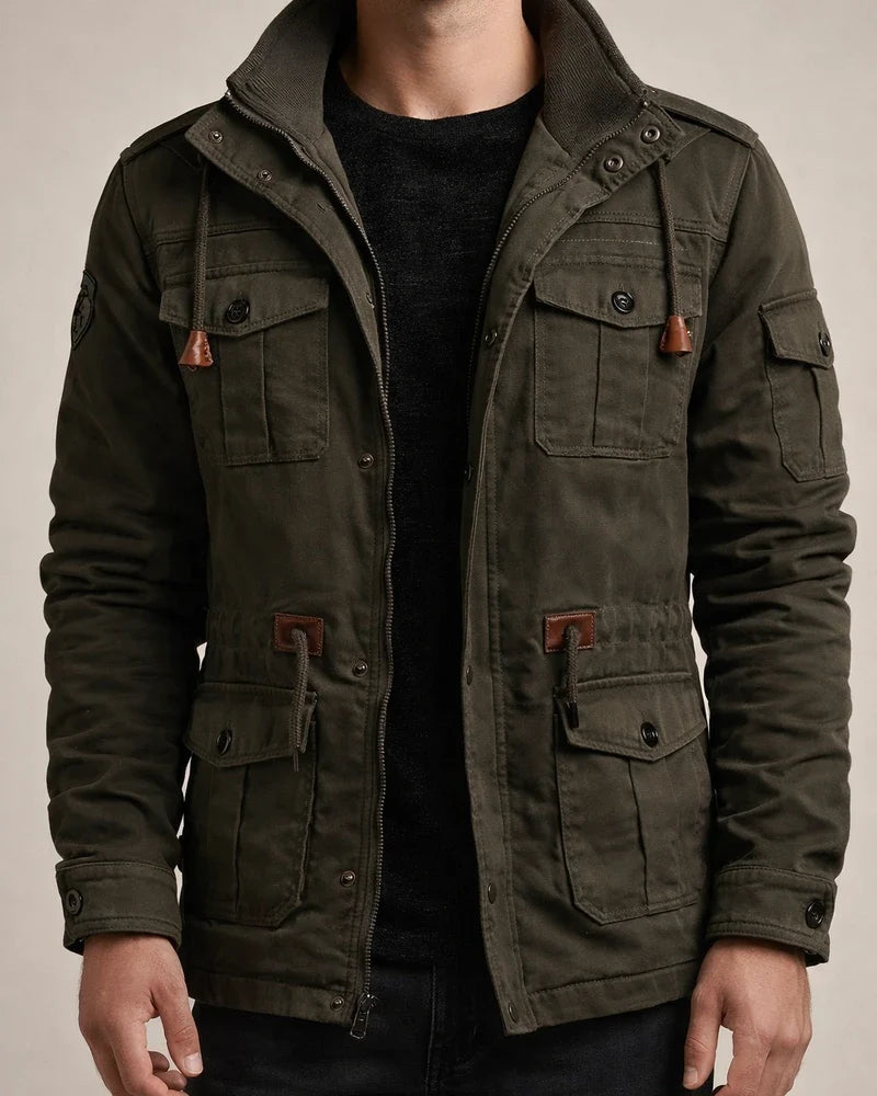 New Arrival Men's Casual Mid-Length Cotton Twill Trench Coat Jacket | JRSEE:cbfca94a-533e-442a-b914-f14f4efa68b7