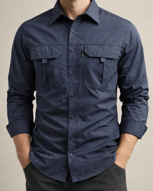 New Arrival Men’s Casual Shirt Outdoor Quick-Dry Stretch Workwear Shirt with Large Pockets | JRSEE:1c6d4617-7ebe-4022-aa08-8df9bed36658