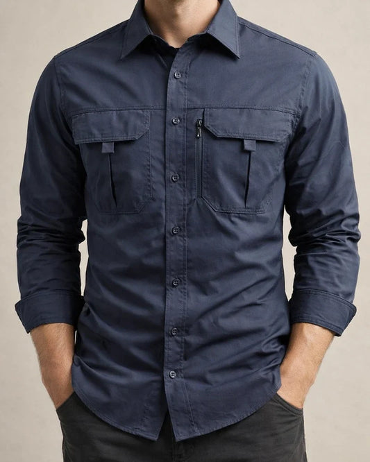 New Arrival Men’s Casual Shirt Outdoor Quick-Dry Stretch Workwear Shirt with Large Pockets | JRSEE:1c6d4617-7ebe-4022-aa08-8df9bed36658